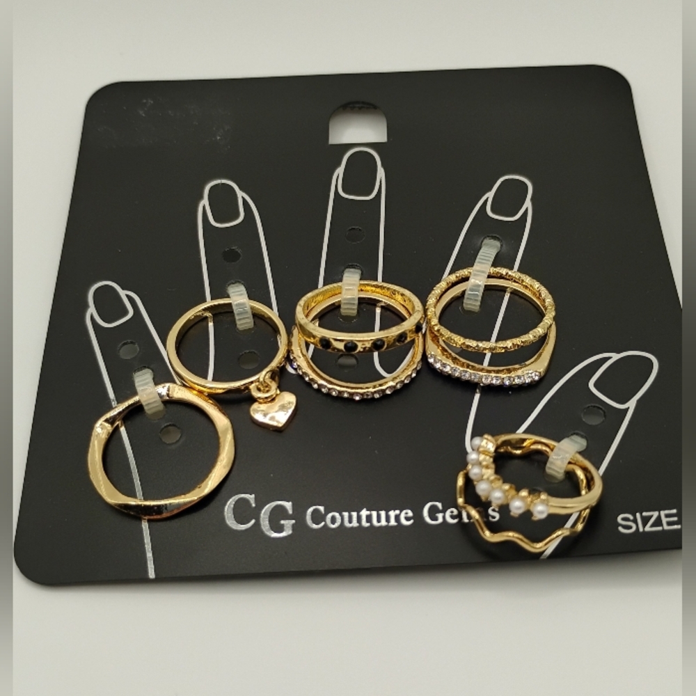 Jewlery Bundle Set 36 Bangels & An 8 Gold Ring Set Size 6 - Picture 2 of 4